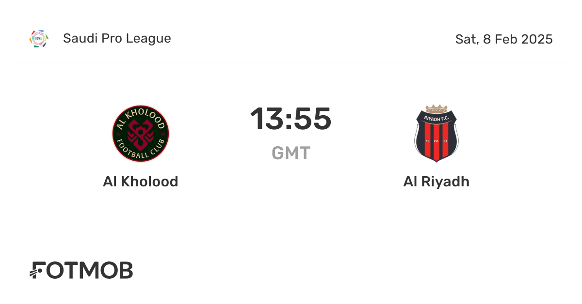 Al Kholood vs Al Riyadh - live score, predicted lineups and H2H stats