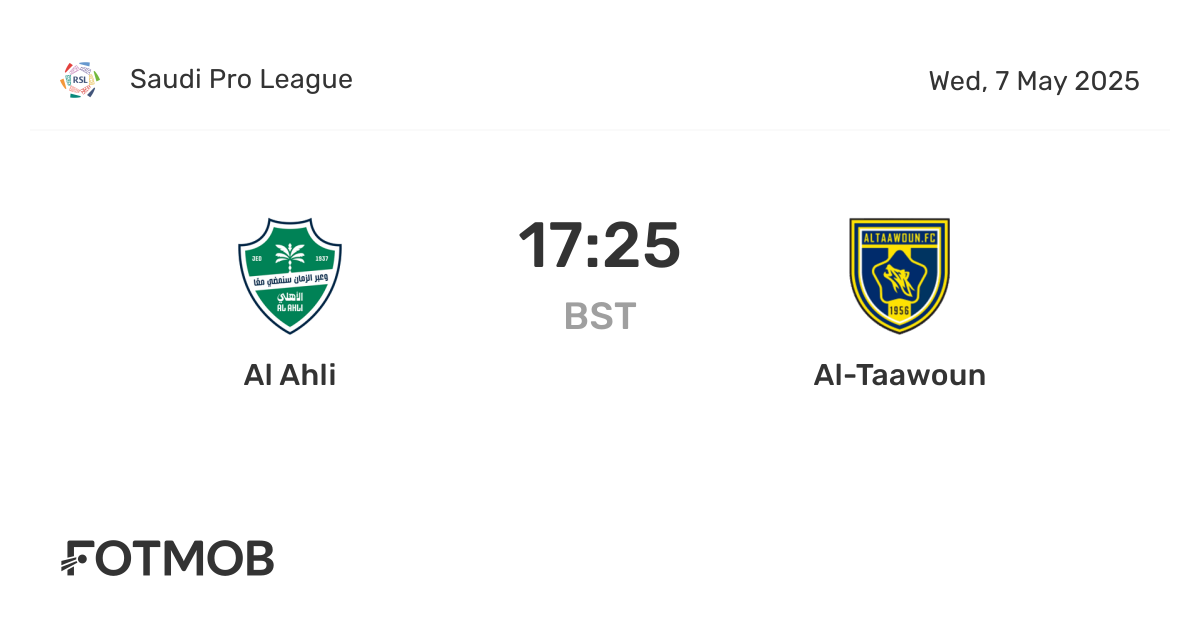 Al Ahli vs Al-Taawoun - marcador en vivo, alineaciones previstas y ...