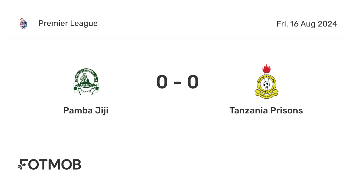 Pamba SC vs Tanzania Prisons - marcador en vivo, alineaciones previstas ...