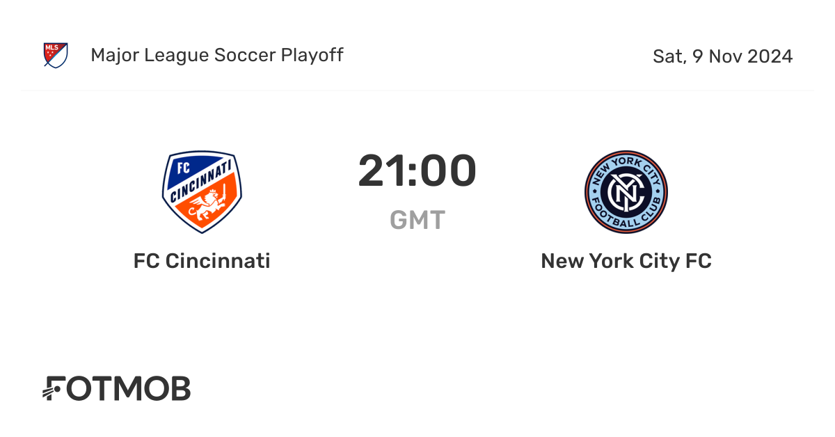 FC Cincinnati vs New York City FC live score, predicted lineups and