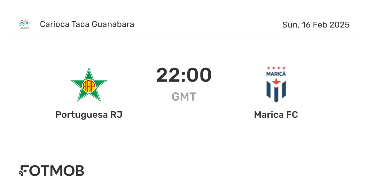 Portuguesa RJ vs Marica FC - live score, predicted lineups and H2H stats