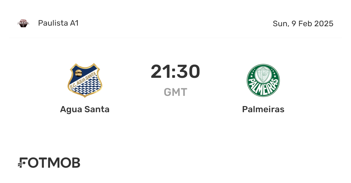 Agua Santa vs Palmeiras - marcador en vivo, alineaciones previstas y ...