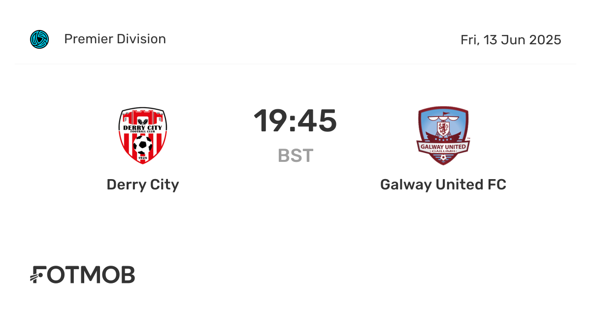 Derry City vs Galway United FC - live score, predicted lineups and H2H ...