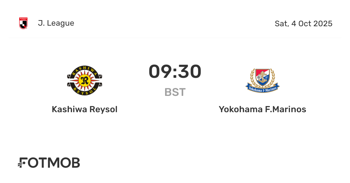 Kashiwa Reysol vs Yokohama F.Marinos - marcador en vivo, alineaciones ...