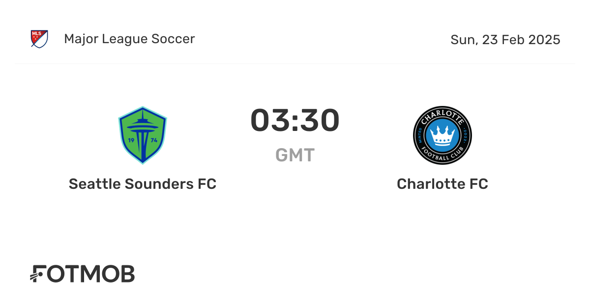 Seattle Sounders FC vs Charlotte FC - live score, predicted lineups and