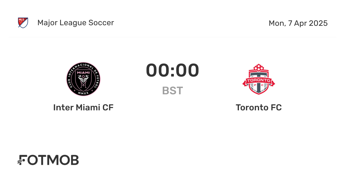Inter Miami CF vs Toronto FC - live score, predicted lineups and H2H stats