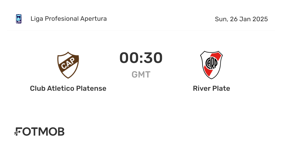 Club Atletico Platense vs River Plate - live score, predicted lineups ...