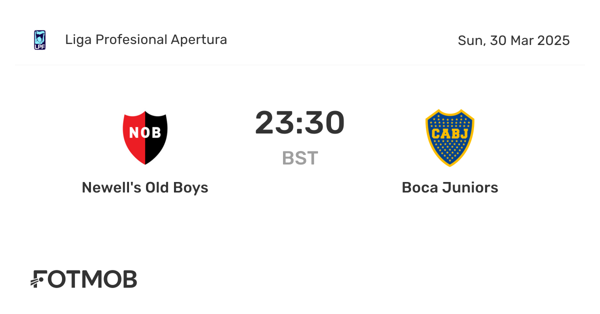 Newell's Old Boys vs Boca Juniors - live score, predicted lineups and
