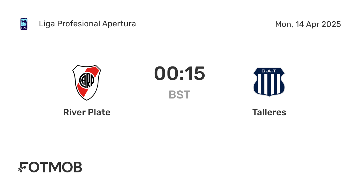 River Plate vs Talleres - marcador en vivo, alineaciones previstas y ...