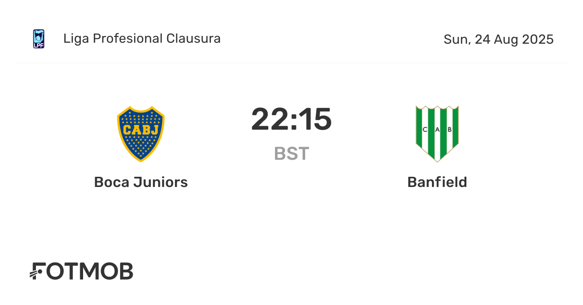 Boca Juniors vs Banfield - live score, predicted lineups and H2H stats