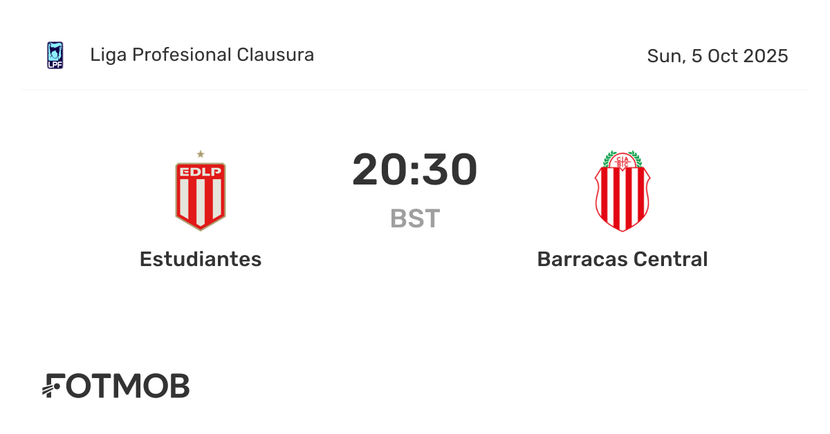 Estudiantes vs Barracas Central - live score, predicted lineups and H2H ...