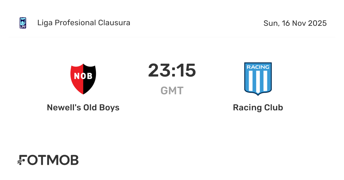 Newell's Old Boys vs Racing Club - marcador en vivo, alineaciones ...