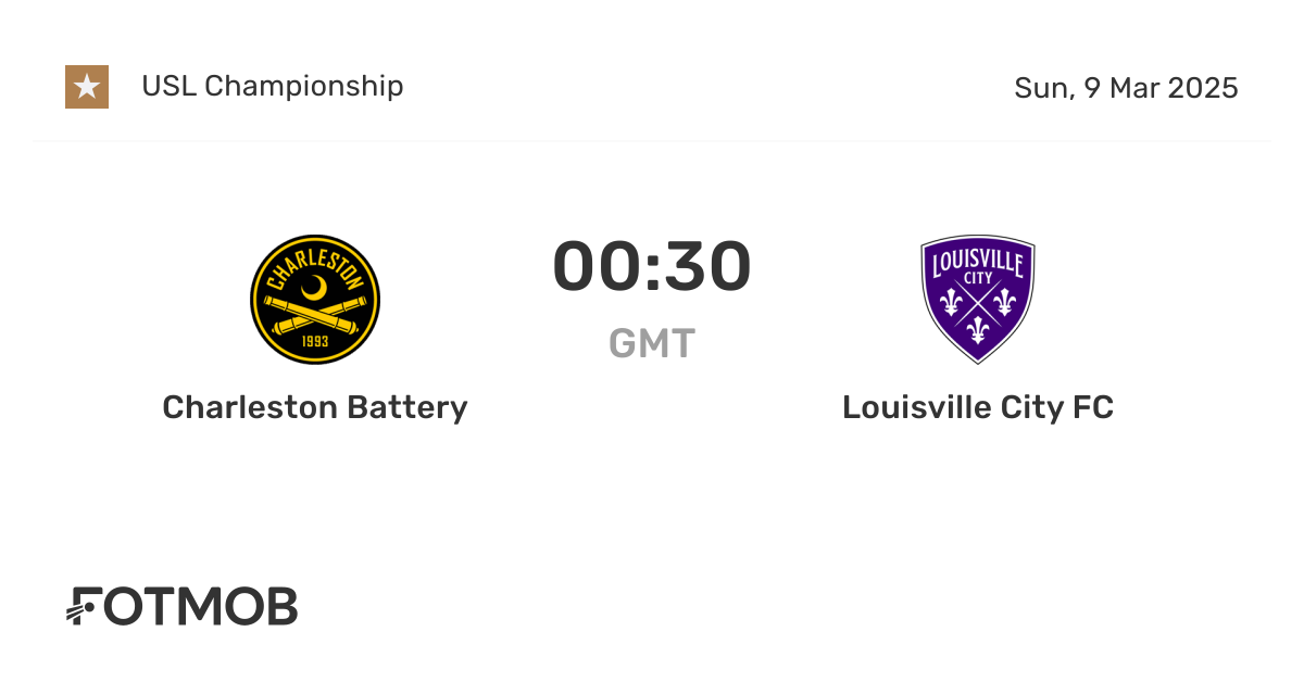 Charleston Battery vs Louisville City FC live score, predicted