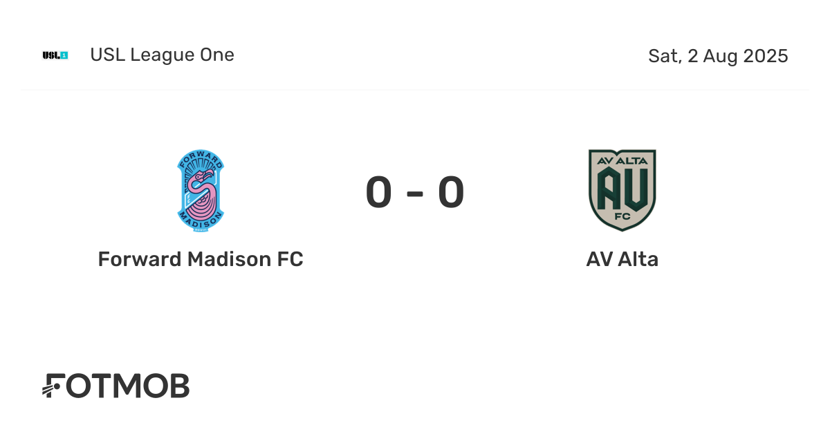 Forward Madison FC vs AV Alta - live score, predicted lineups and H2H stats