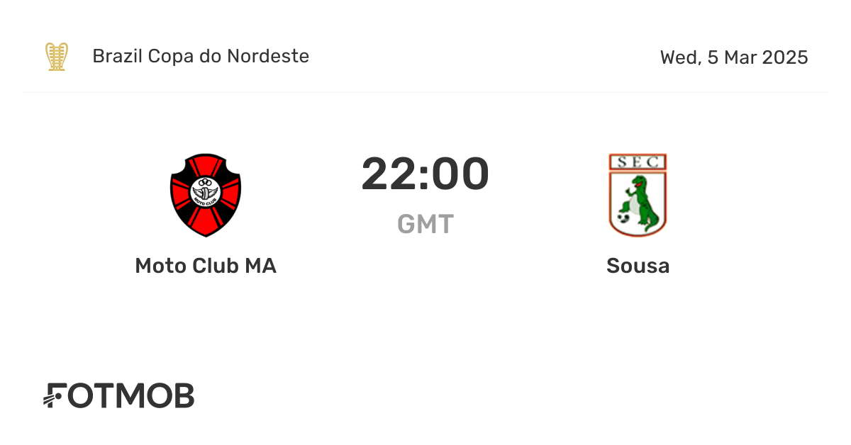 Moto Club MA vs Sousa - live score, predicted lineups and H2H stats