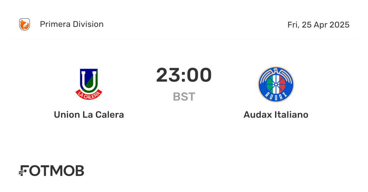 Union La Calera vs Audax Italiano - marcador en vivo, alineaciones ...