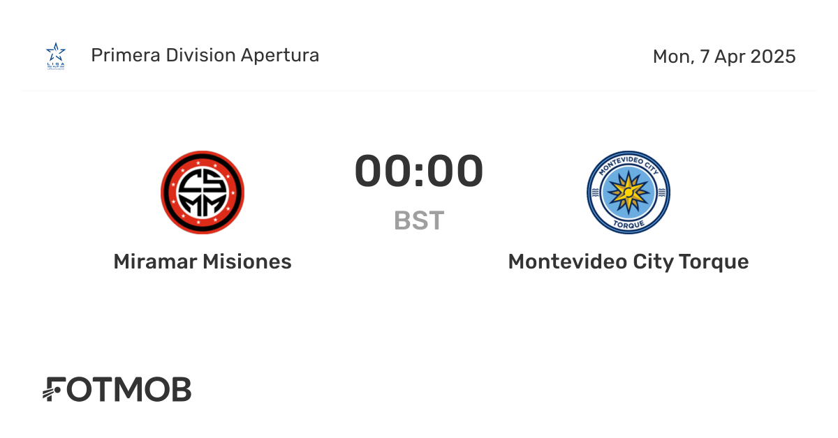 Miramar Misiones vs Montevideo City Torque - marcador en vivo ...