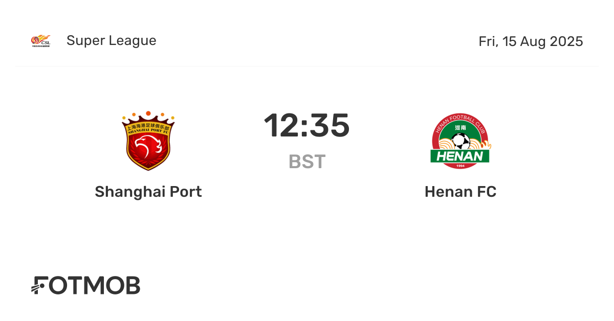 Shanghai Port vs Henan FC - marcador en vivo, alineaciones previstas y ...