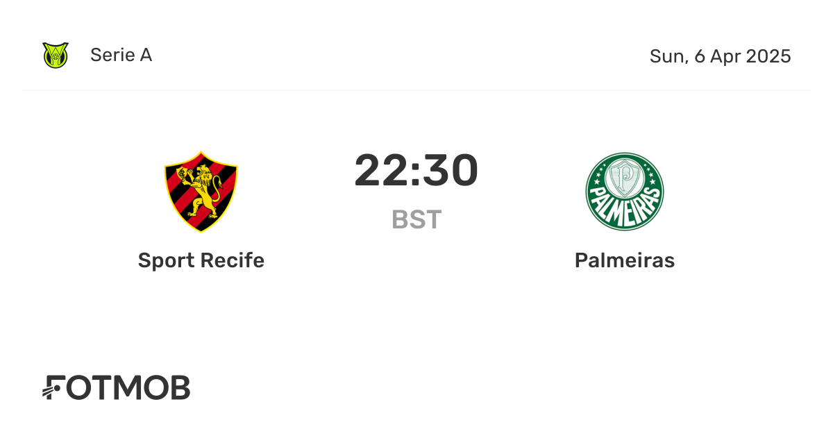 Sport Recife x Palmeiras - placar ao vivo, escalações prováveis e ...