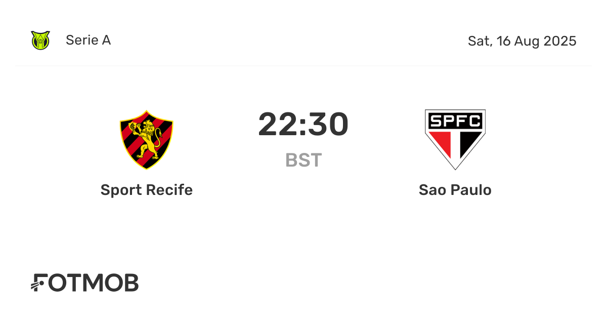 Sport Recife vs Sao Paulo - marcador en vivo, alineaciones previstas y ...