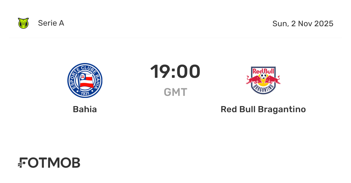 Bahia vs Red Bull Bragantino - live score, predicted lineups and H2H stats