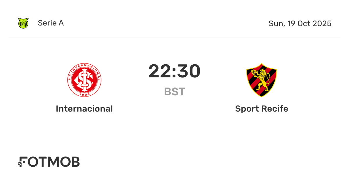 Internacional x Sport Recife - placar ao vivo, escalações prováveis e ...