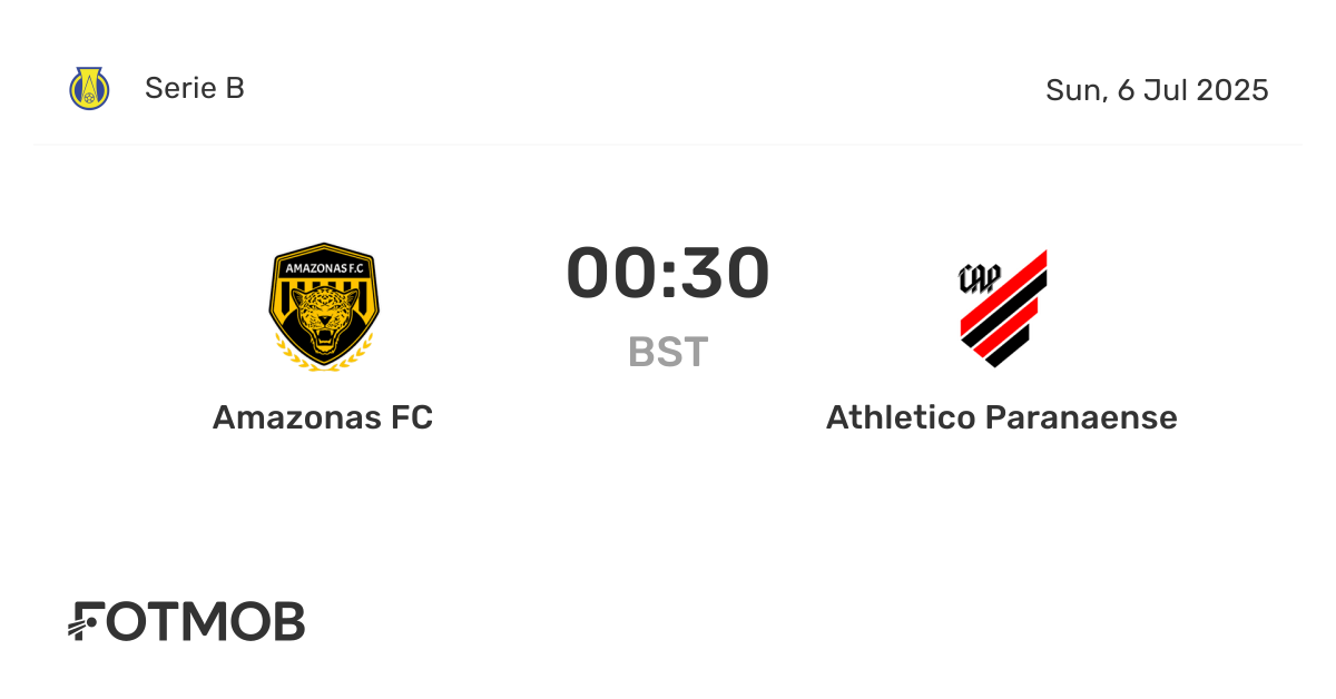 Amazonas FC vs Athletico Paranaense - live score, predicted lineups and ...