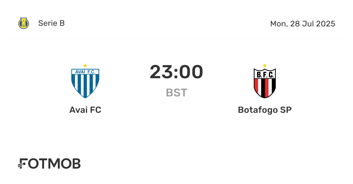 Avai FC vs Botafogo SP - marcador en vivo, alineaciones previstas y ...