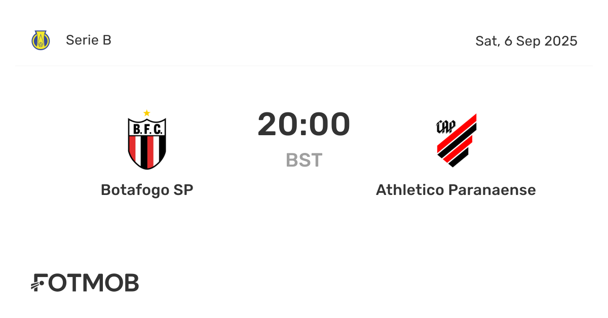 Botafogo SP vs Athletico Paranaense - marcador en vivo, alineaciones ...
