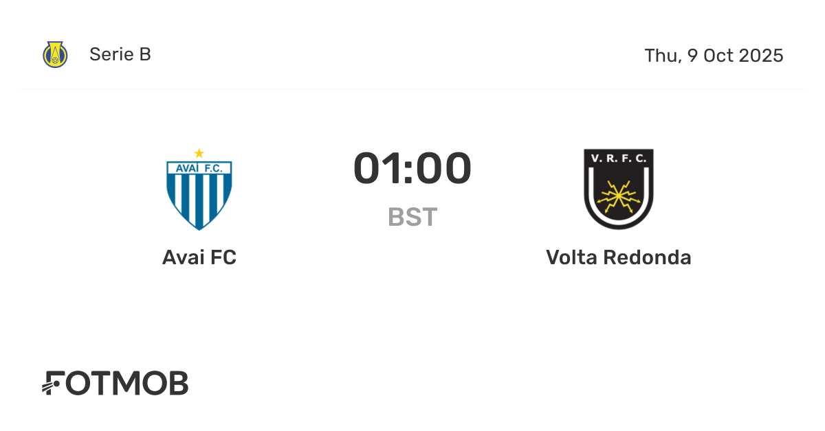 Avai FC vs Volta Redonda - live score, predicted lineups and H2H stats