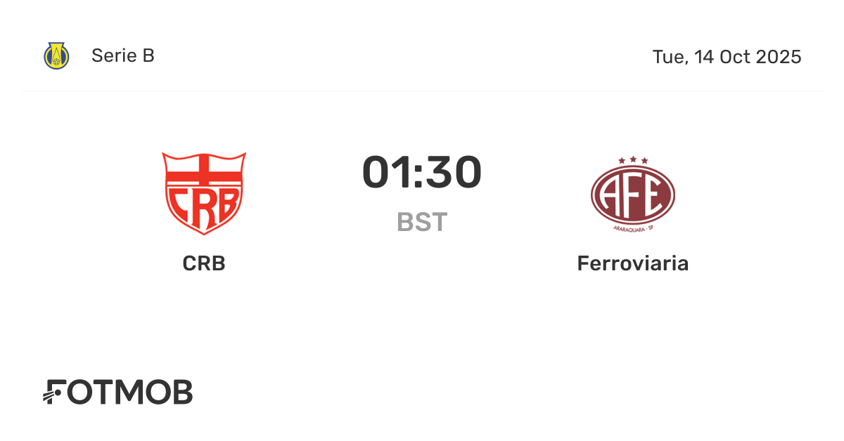 CRB vs Ferroviaria - live score, predicted lineups and H2H stats
