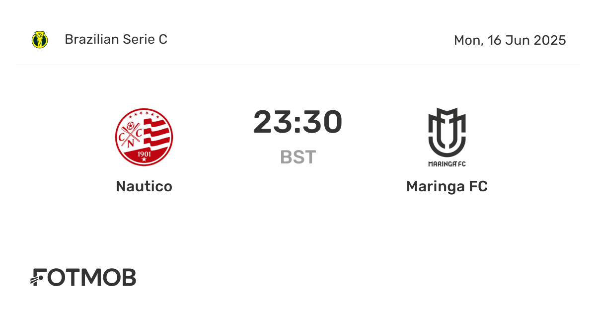 Náutico vs Maringá - marcador en vivo, alineaciones previstas y ...