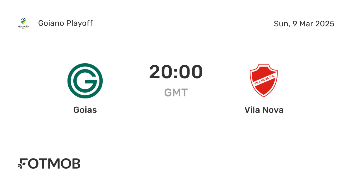 Goias x Vila Nova - placar ao vivo, escalações prováveis e estatísticas H2H