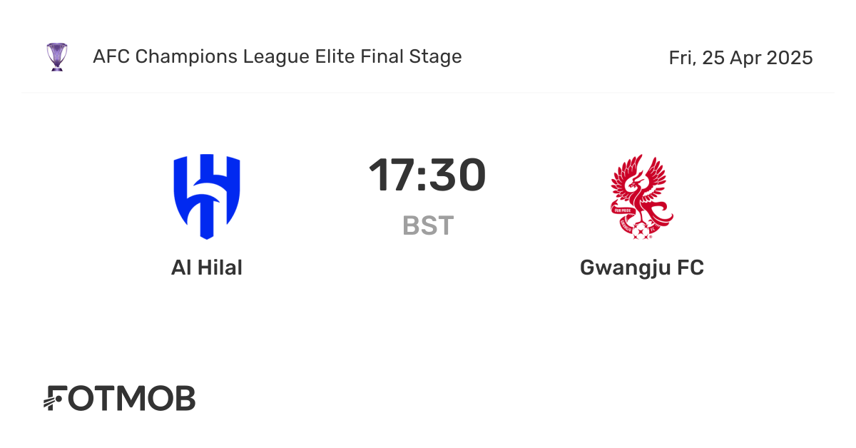 Al Hilal x Gwangju FC - placar ao vivo, escalações prováveis e ...