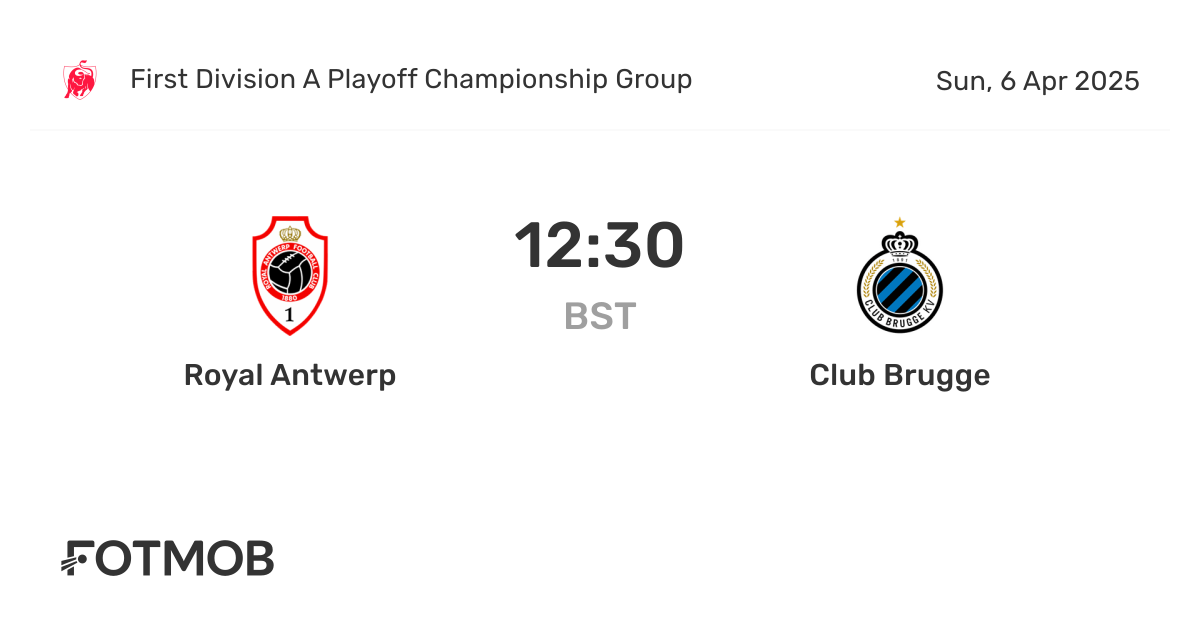 Royal Antwerp vs Club Brugge - resultado ao vivo, equipas iniciais ...