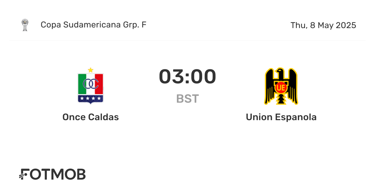 Once Caldas vs Union Espanola - live score, predicted lineups and H2H stats
