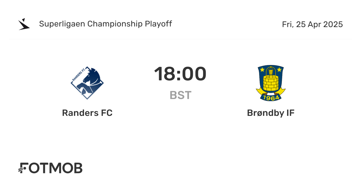 Randers FC vs Brøndby IF - resultado ao vivo, equipas iniciais ...