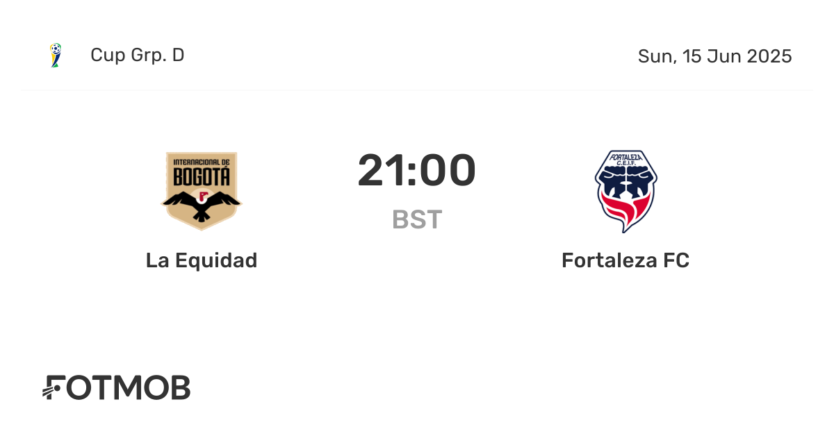 La Equidad vs Fortaleza FC - live score, predicted lineups and H2H stats