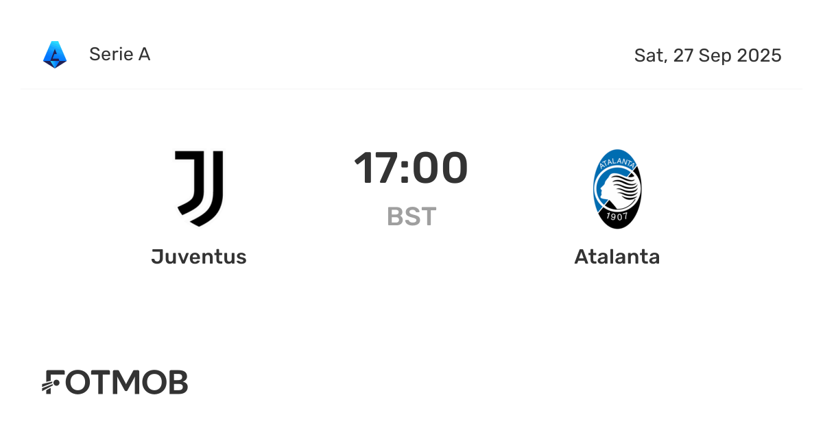 Juventus vs Atalanta - live score, predicted lineups and H2H stats