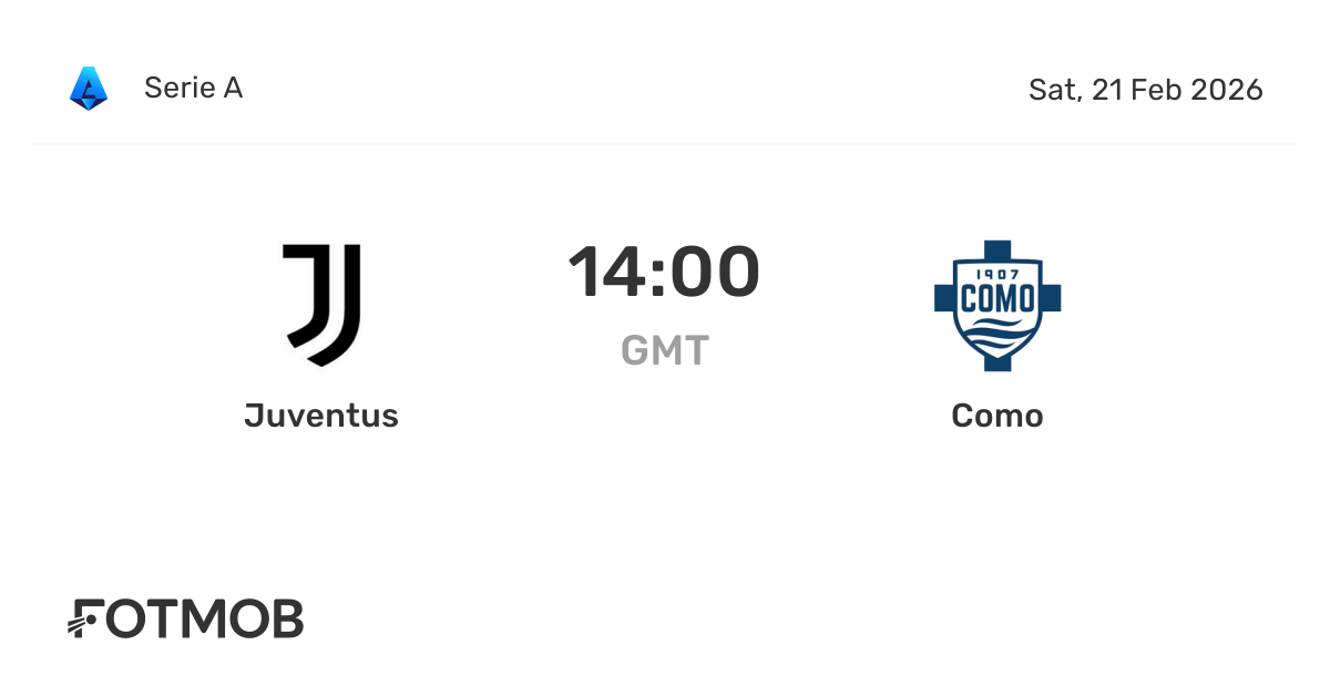 Juventus x Como - placar ao vivo, escalações prováveis e estatísticas H2H