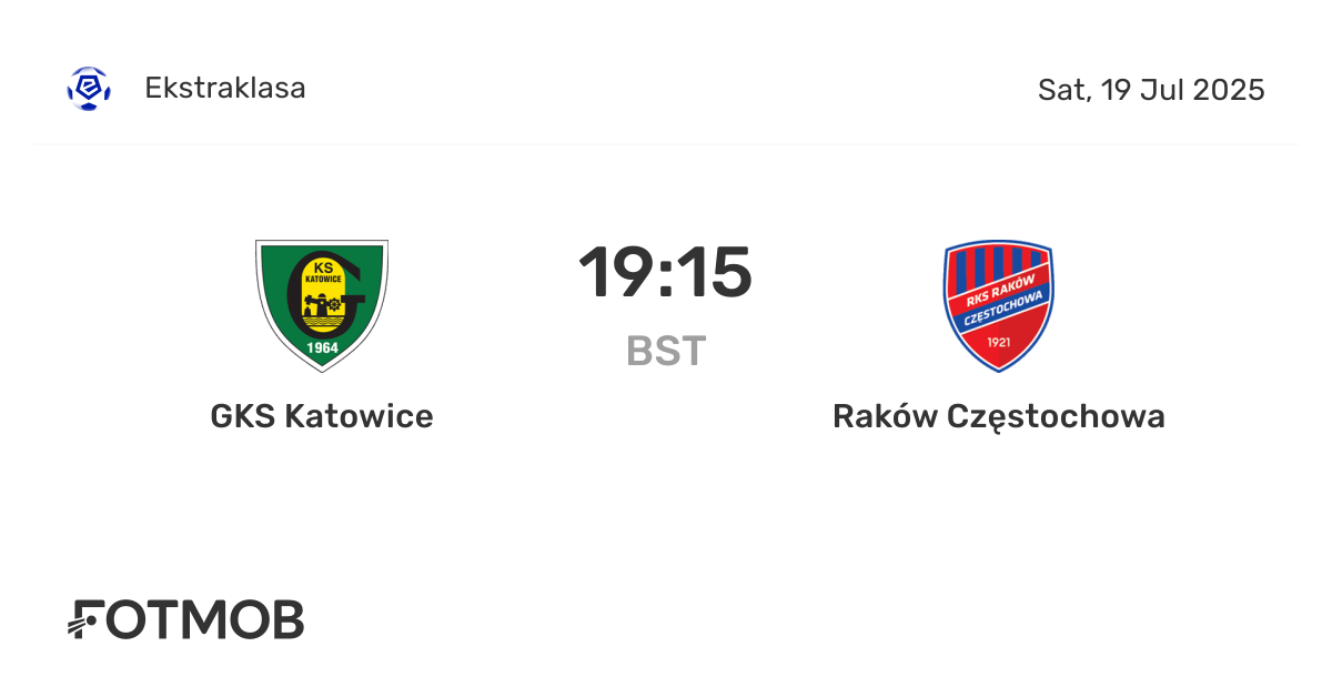 GKS Katowice vs Raków Częstochowa - marcador en vivo, alineaciones ...