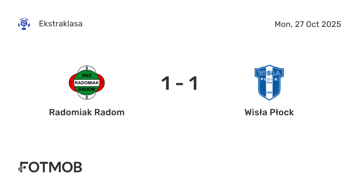 Radomiak Radom vs Wisła Płock - marcador en vivo, alineaciones ...
