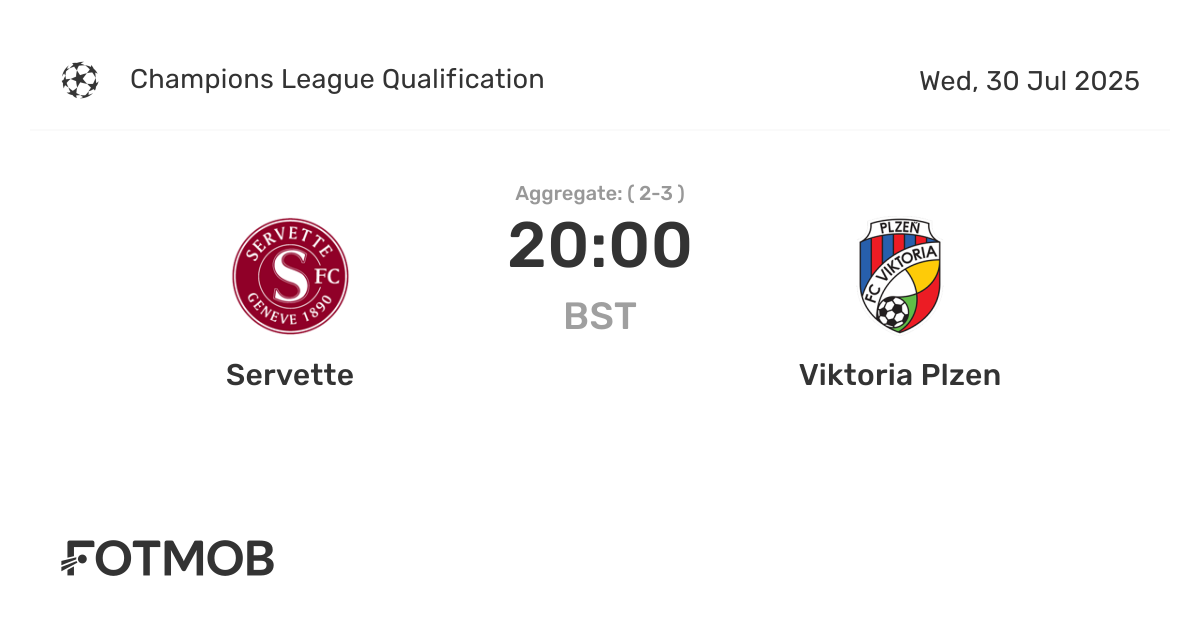 Servette vs Viktoria Plzen - live score, predicted lineups and H2H stats