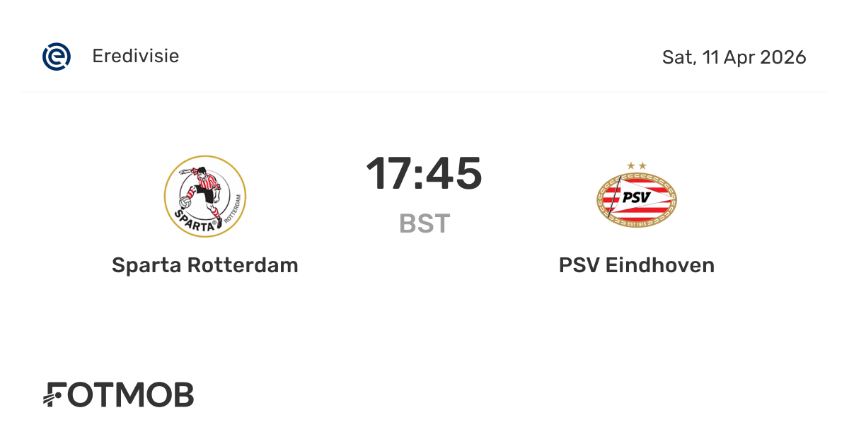 Sparta Rotterdam vs PSV Eindhoven image 2
