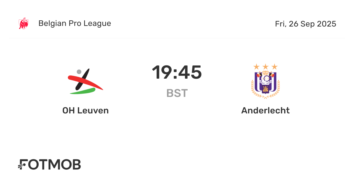 OH Leuven x Anderlecht - placar ao vivo, escalações prováveis e ...