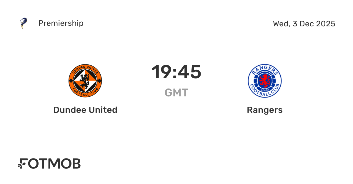 Dundee United vs Rangers - resultado ao vivo, equipas iniciais ...