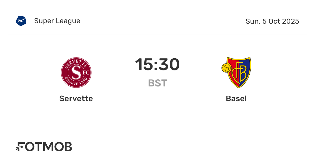Servette vs Basel - live score, predicted lineups and H2H stats