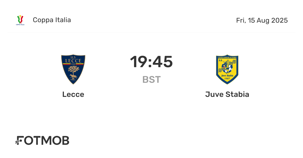 Lecce vs Juve Stabia - marcador en vivo, alineaciones previstas y ...