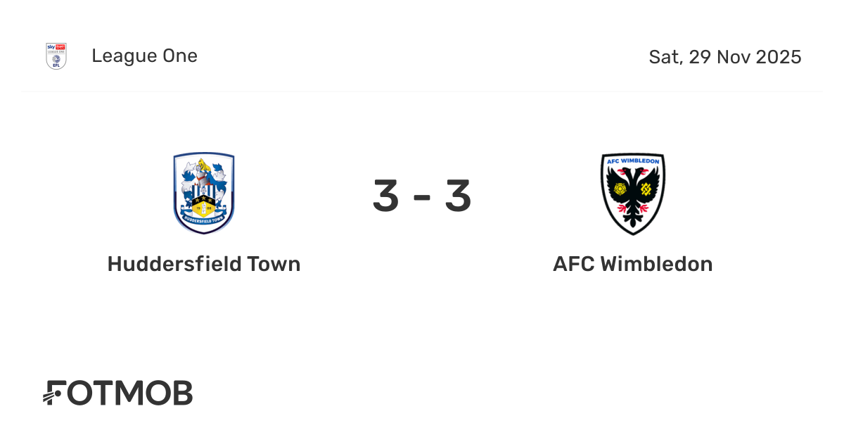 Huddersfield Town vs AFC Wimbledon - marcador en vivo, alineaciones ...