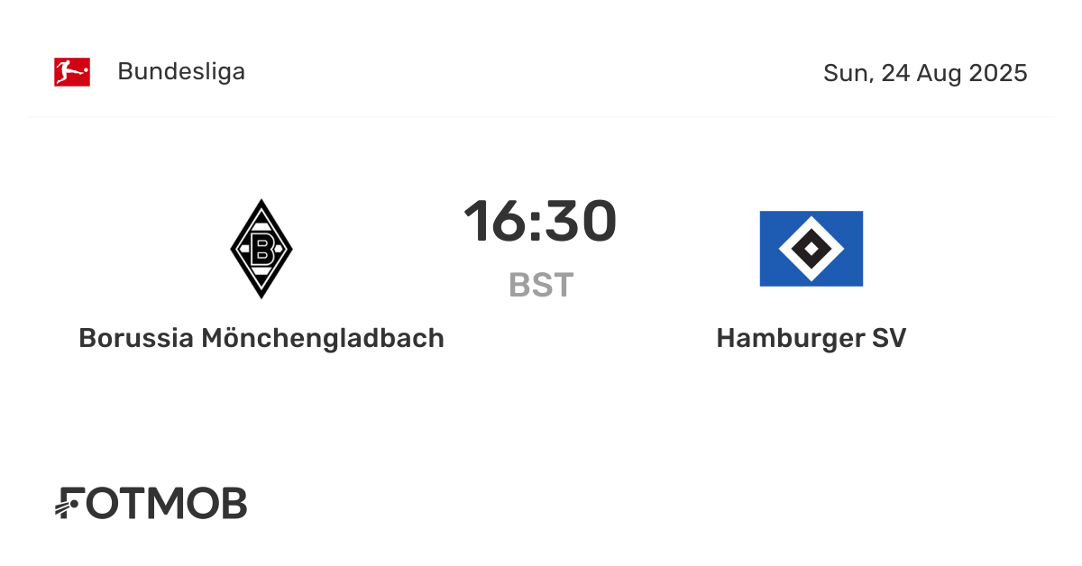 Borussia Mönchengladbach vs Hamburger SV - live score, predicted ...